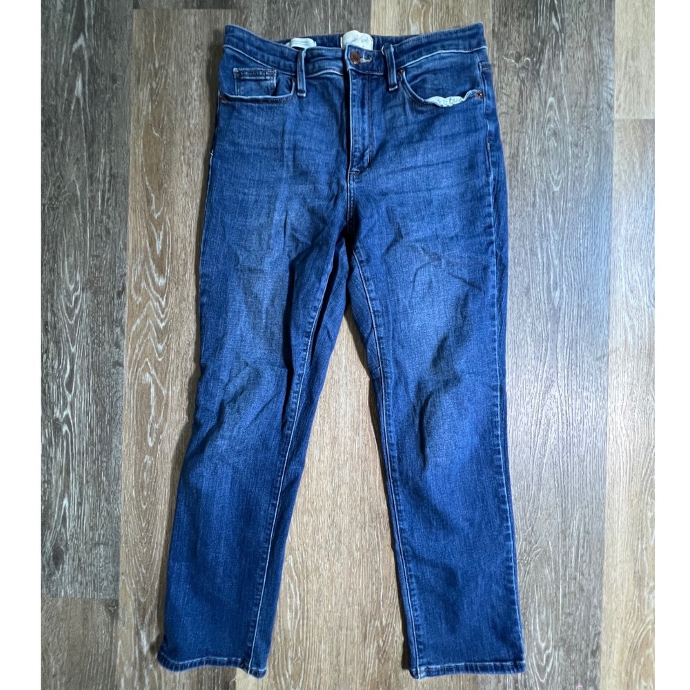 Universal Thread Slim Straight Jeans Women 10/30R Blue High Rise Denim Pants